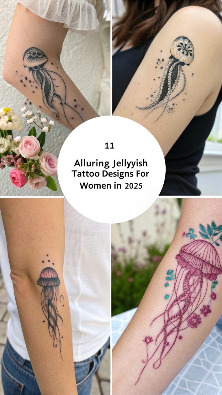 11 Alluring Jellyfish Tattoo Designs for Women in 2025