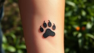 Read more about the article Paw Print Tattoo Meaning and Symbolism