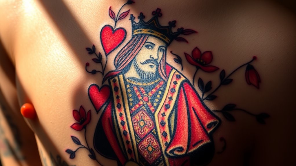 You are currently viewing King of Hearts Tattoo Meaning and Symbolism