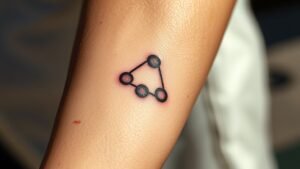 Read more about the article Three Dots in a Triangle Tattoo Meaning and Symbolism